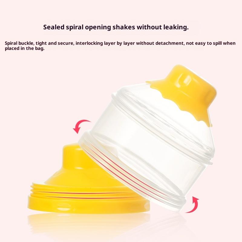 Baby Feeding Portable 4 Layer Milk Powder Storage Box Fruit Snacks Candy Food Container