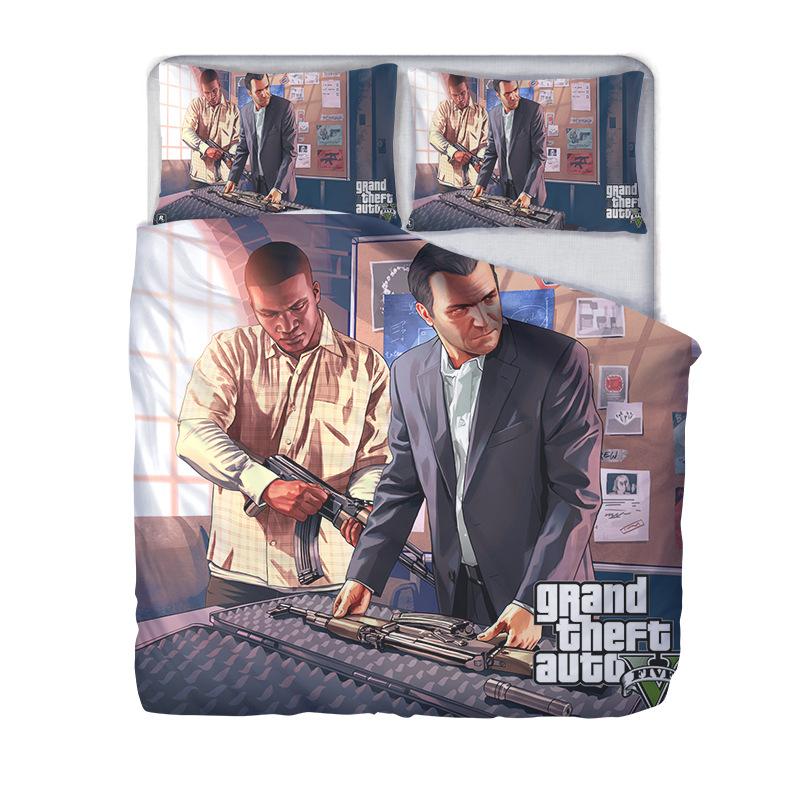 Горячий комплект постельного белья Grand Theft Auto 3d с изображением популярных игр, пододеяльники, наволочки, постельное белье Twin Queen King Size