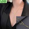 Персонализированное мужское ожерелье из нержавеющей стали для женщин, мужская подвеска в форме треугольника, органайзер, модные ожерелья, звезда