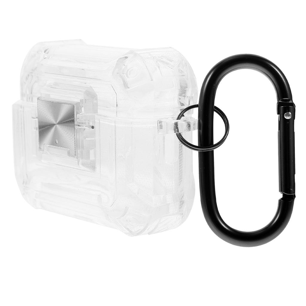 Earphone Protective Case Pro2 Charging Cover Tpu Transparent Soft Shell Drop Resistant Earbuds Case with Carabiner Wireless