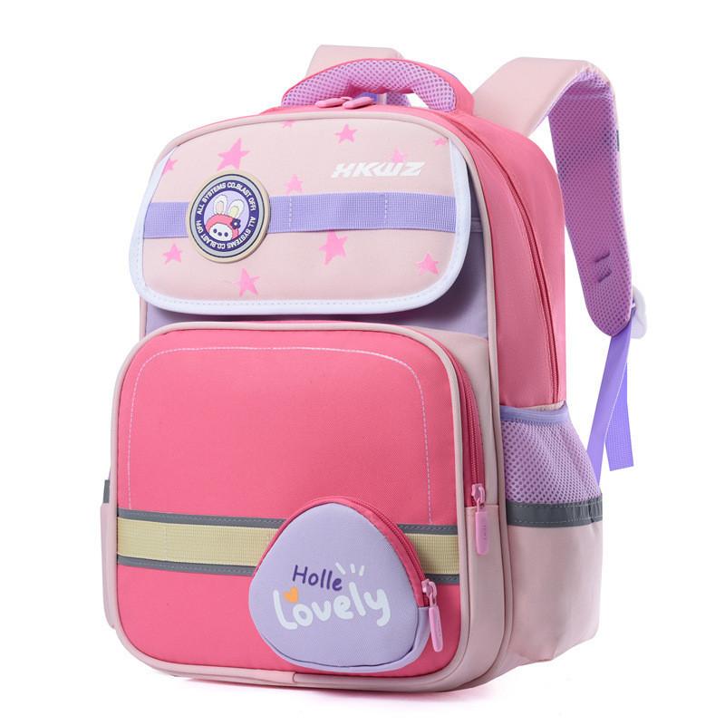Lovely Kindergarten Backpack For Girls Boys With Colorful Splicing Double Shoulder Bag