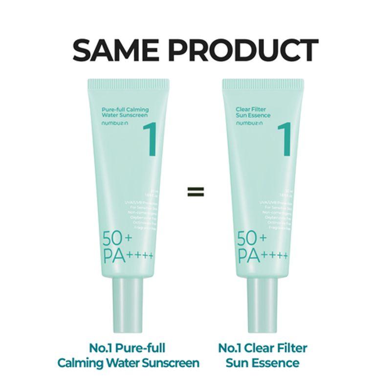 NUMBUZIN Солнцезащитная эссенция No.1 Clear Filter SPF50+ PA++++