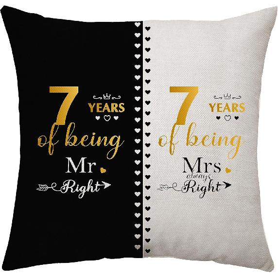 3rd Anniversary Throw Pillow Cover Gifts for 3 Years of Marriage Couples Valentines Day Gifts for Her Him Husband Wife 3rd Wedding Anniversary