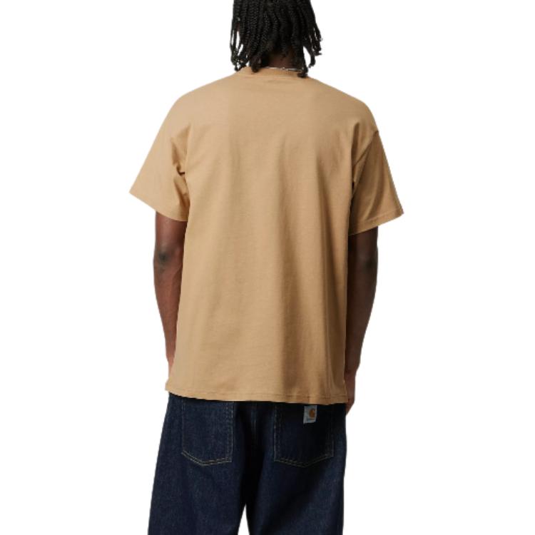 Carhartt WIP FW24 S/S Футболка с карманом Fragments Унисекс Топы Коричневый I034407-0IA-XX