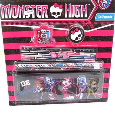 Monster high [K5281] - Набор канцелярских товаров 'Школа Монстров' черный розовый (6 шт.)