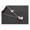Jewellery Stylish 18k Rose Gold Plated Butterfly Necklace Jewellery for Women and Girls (Pendant and Earrings)