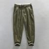 Spring and Autumn Men's Pants Japanese Style Cargo Pants Causal Cotton Soft and Comfortable Baggy Khaki Pant with Belt