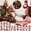 2D 26 Letter Christmas Ornaments Acrylic Flat Christmas Tree Home Decorations Ornaments