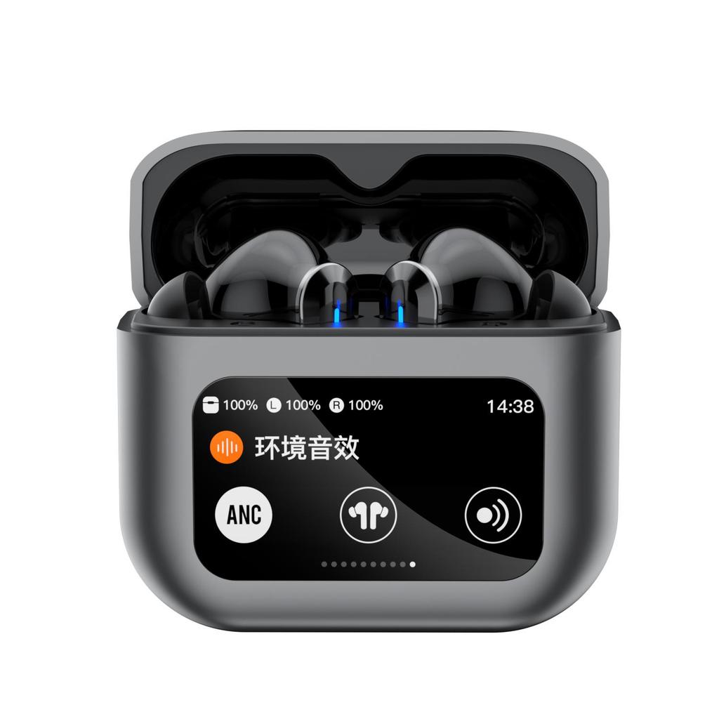 Q30 Wireless Earphones ANC Noise Cancel Headphone LED Touch Screen Control HiFi Stereo Music With Microphone Wateproof Low Latency