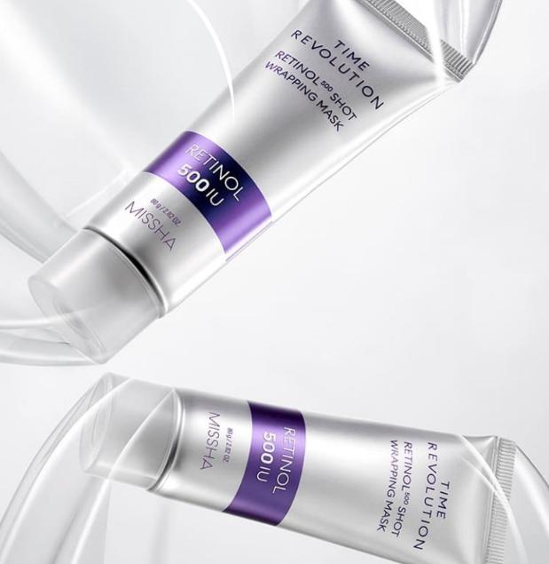 MISSHA Маска-обертывание Time Revolution Retinol 500 Shot 80 г – Антивозрастной и восстанавливающий уход