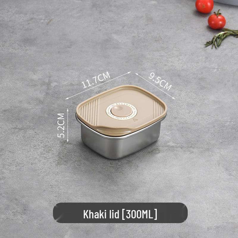 Japanese Style Stainless Steel Bento Box with Lid - Fresh-Keeping, Portioning, and Freezer Storage