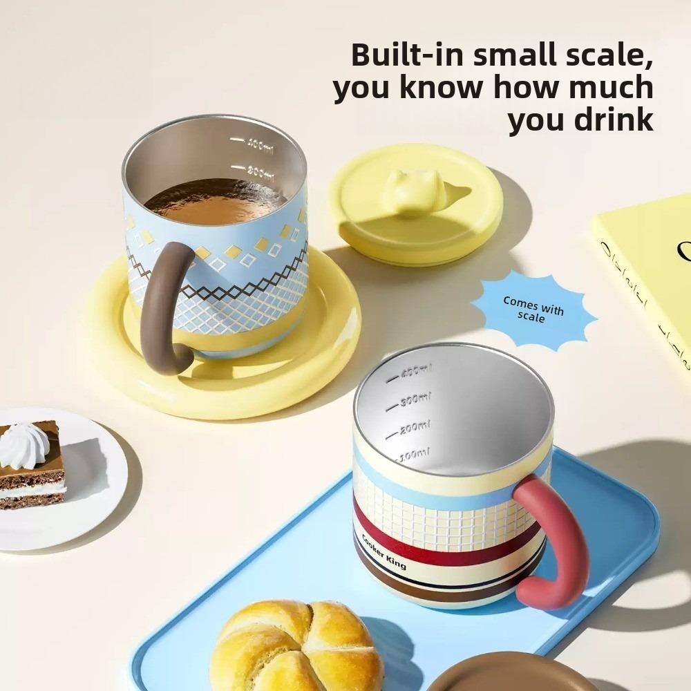 COOKER KING 450ml316Stainless SteelChildren's Drinking Water Cup with Scale Food Grade Metal WaterCup Suitable for School Family
