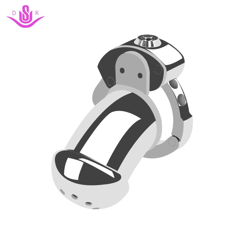 309 Stainless Steel Adjustable Chastity Lock Penis Lock Fully Enclosed Penis Ring Chastity Cage Abstinence Anti-cheating Men Sex