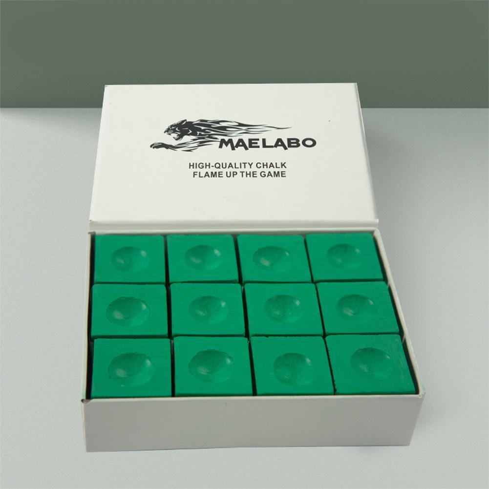 1 коробка / 12 шт зеленый бильярдный мел мелкий порошок с сильной адгезией бильярдные аксессуары