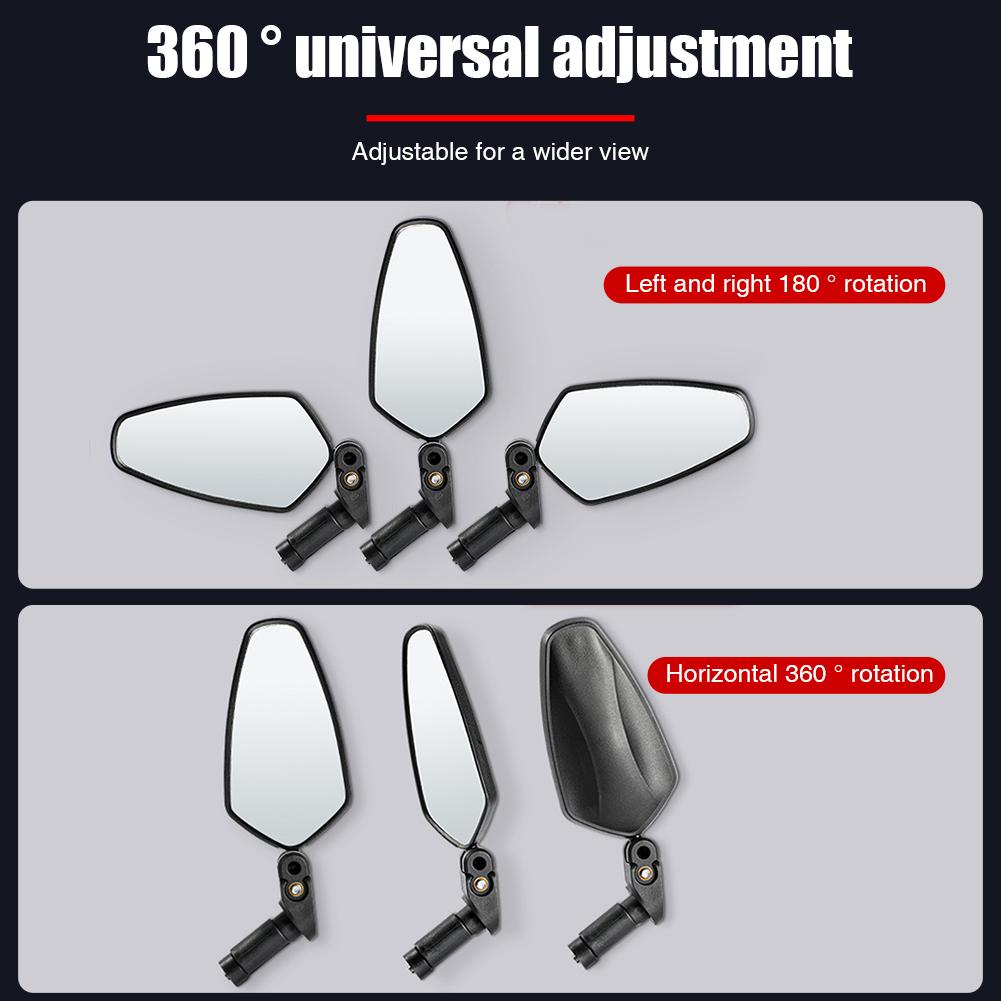 Kolip Adjustable Foldable Bicycle Mirror High Definition Large Viewing Angle Mountain Bike Rear View Mirror