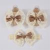 Baby Knitted Breathable Lace Bow Floor Socks + Hairband Color Matching Set
