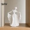 3D Printed Home Decor Dancer Figurine, Elegant Dance Girl Statue with Flowing Dress, Aesthetic PLA Art Classical Ornament Sculpture for Decor, Modern