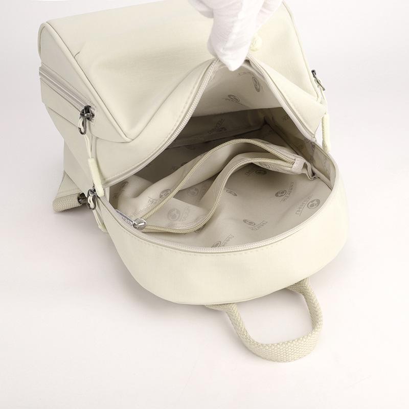 Женский рюкзак с несколькими карманами, большой вместимости, однотонный, легкий, студенческий, дорожная сумка