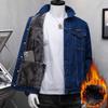 Плюс бархатная толстая джинсовая куртка мужская осенне-зимняя теплая куртка большого размера 6XL хлопковая одежда трендовая утепленная куртка с защитой от холода