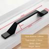 Black Furniture Cabinet Door Handle Cupboard Wardrobe Drawer Dresser Knob Pull 96/128mm Hole Kitchen Closet Manufacture Factory