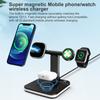 Multifunction Wireless Charge Station Stand Magnetic 15w Fast Charger For Iphone 13 12 Adjust Light Qi Charger For Iwatch Airpod