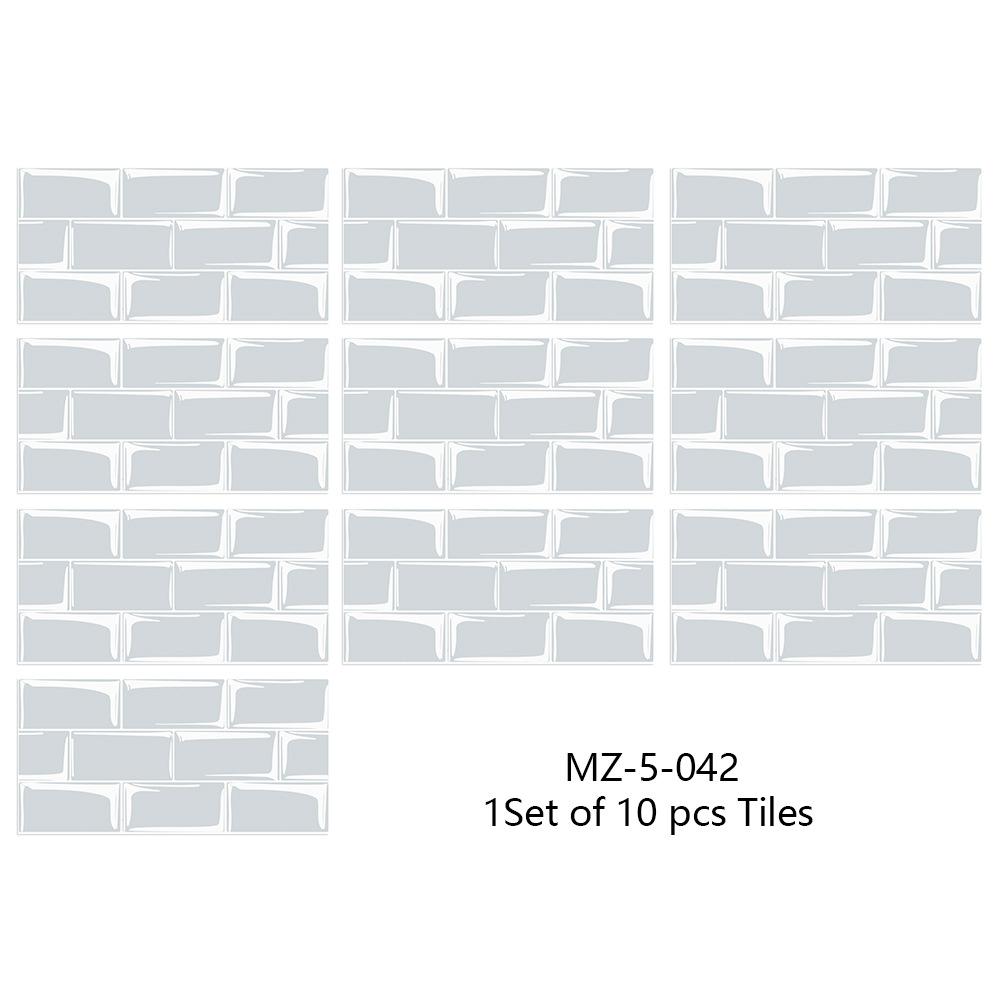 10Pcs15cmX30cm DIY Мраморные наклейки на стену Имитация кирпича Украшение спальни Водонепроницаемая самоклеящаяся плитка Обои Декор кухонного шкафа