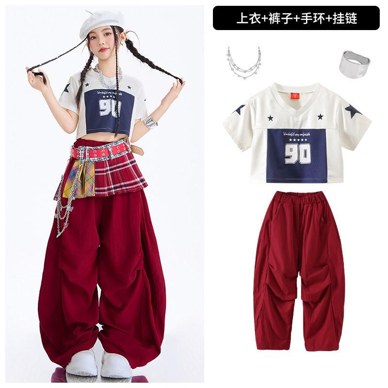 Kids Jazz Dance Outfit Girls Streetwear Performance Costume