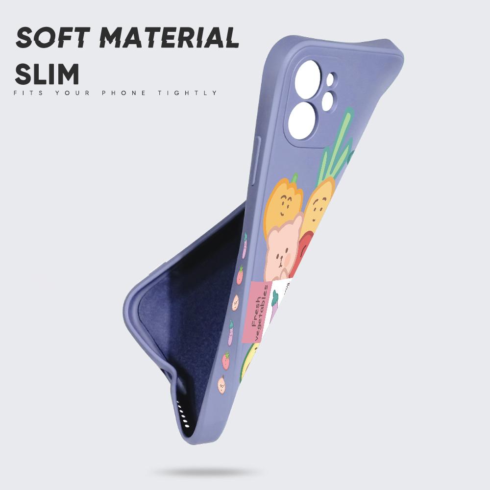 Чехол для телефона с мультяшными овощами для Redmi Xiaomi POCO Note 10 Pro 9 9A 9T 10C 8 7 11 Lite 5G X3 M3 с квадратным краем, мягкие защитные чехлы для полной камеры