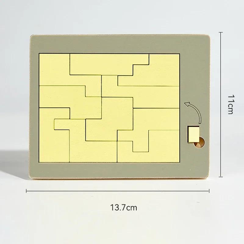 Wooden Geometric Puzzles Challenge Impossible Brain Burning Decompression Mind Brain Teaser Jigsaw Puzzle for Adults Kids