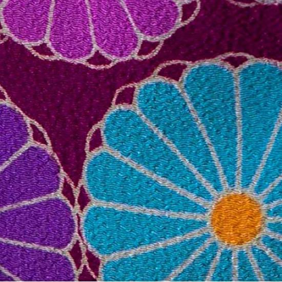 Норен Госюинтё на 2 дизайна 22 x Глубина Сделано в Квадратная застежка Печать Кейс Кейс/Кошелек (Хризантема - Розовая) 14см, 2,5см / Япония, Застежка, Макияж,