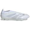adidas Predator 24 Elite Laceless FG Pearlized Pack Кроссовки унисекс Белый Облако-Белый Серебристый-Металлик IE1806