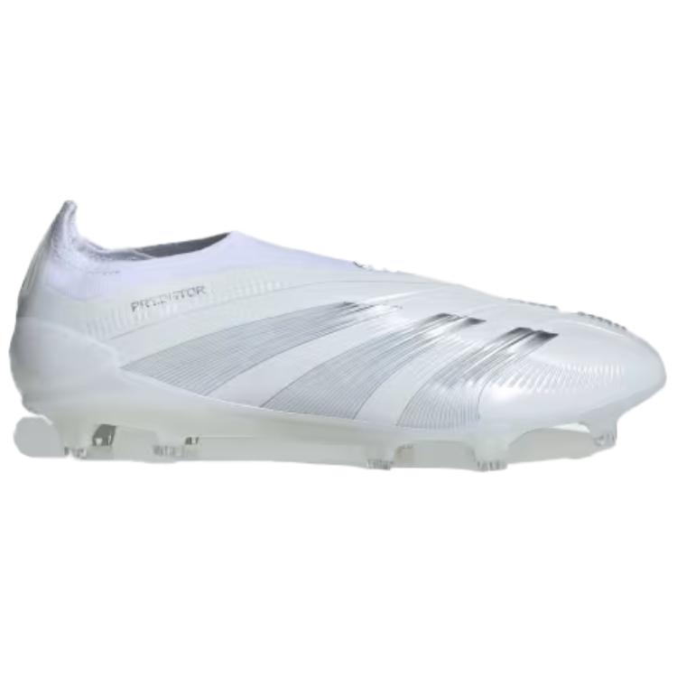 adidas Predator 24 Elite Laceless FG Pearlized Pack Кроссовки унисекс Белый Облако-Белый Серебристый-Металлик IE1806