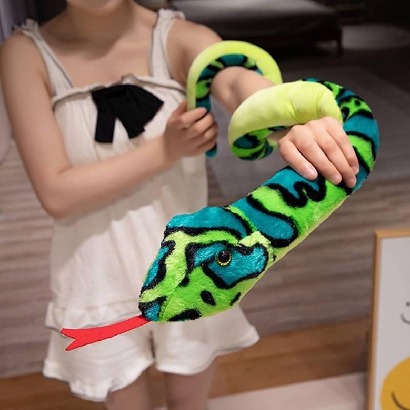Glowing Snake Plush Toy Cartoon Stuffed Animal Doll Room Decoration Kids Gift