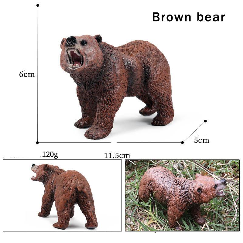 19 стилей, имитация животного, модель дикого твердого пластика, слона, носорога, бурого медведя, тигра, льва, леопарда, лошади, модель игрушки, украшения