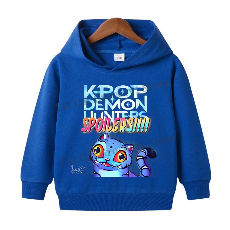 K-pop Толстовки Охотник на демонов для девочек и мальчиков Аниме Руми Мира Зои Свитшот Детский Весенне-осенний Пуловер с Длинными Рукавами Детская Одежда