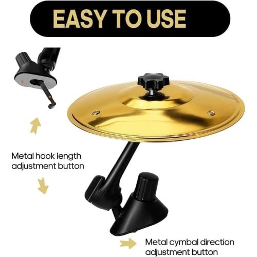T Tersely Car Crash Cymbal, Mini Drum, Stainless Steel Air Vent Cymbal with Adjustable Angle, Creative and Fun Car Decoration for Driving, No Tools Re