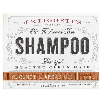 Дж.Р.. Liggett'S, Твердый шампунь в стиле ретро, Кокосовое и аргановое масло, 99 г(3,5 унции)