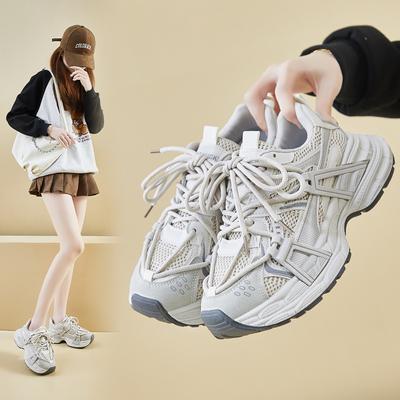 Женские кроссовки, повседневная обувь для женщин, осенние сетчатые дышащие дизайнерские женские серые кроссовки, легкие туфли на плоской подошве