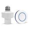 433MHz E27 Lamp Holder Smart Wireless Remote Control Switch Mini Round Button Wall Panel Switch LED Bulb Lighting For Bedroom