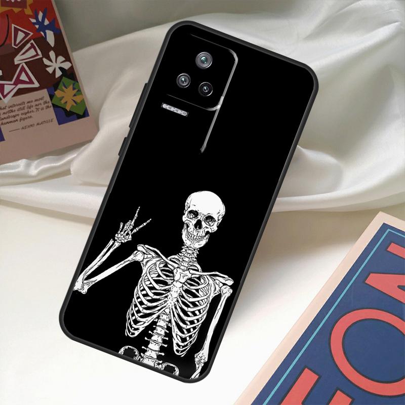 Aesthetics Skeleton Case For POCO X6 Pro X3 X5 F3 F5 M5s M6 Pro Xiaomi 14 Ultra 11T 12T 13T Pro 12 13 Lite Cover