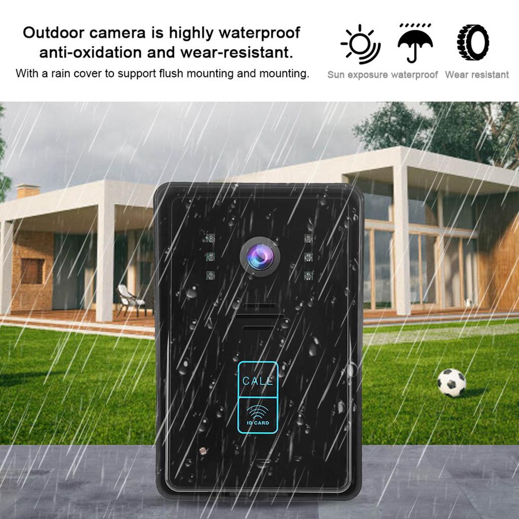 7-дюймовый HD видеодомофон с дверным звонком, комплект для домофона, система входа на ворота с ключом 806MJID12