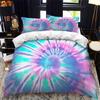 Color Tie Dyeing Double Bed Duvet Cover Set Queen Calico Twin Size Comforter Bedding Set Single Complete Set