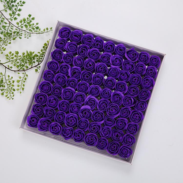 Valentine's Day Gift for Girlfriend 81 Rose Soap Flowers Without Base and Fragrant DIY Soap Flower Decoration Gift Box Soap Rose