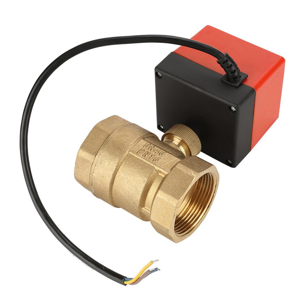 Brass Motorized Valve, 2 Way, 3 Wire, 24V, for Conditioner, Fan Coil, Water Control System, Note for DN40 Valve