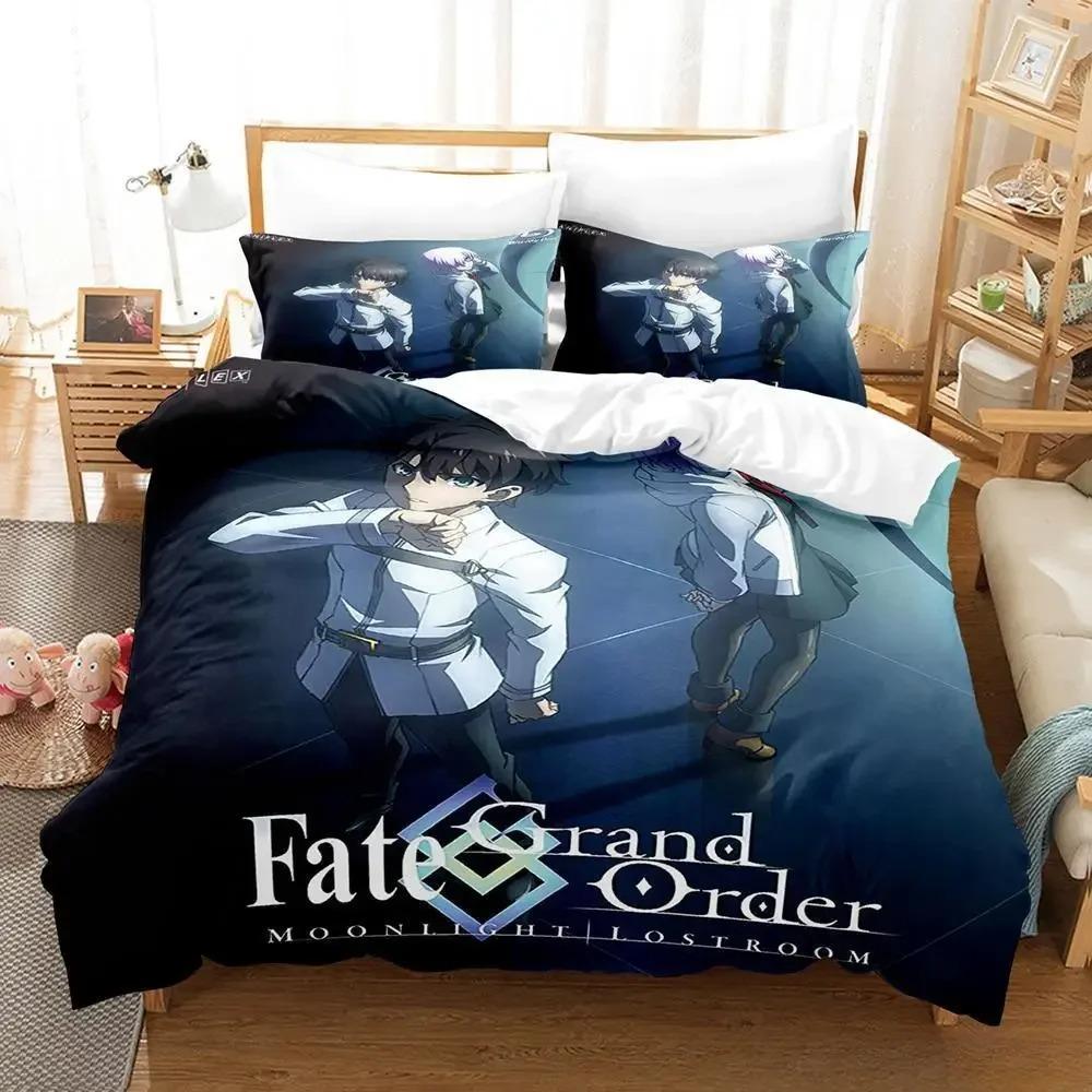 3D Принт Аниме Fate Grand Order Комплект Постельного Белья Односпальный Полуторный Двуспальный Кинг-сайз Комплект для Кровати Взрослый Детский Спальня Пододеяльник Комплект