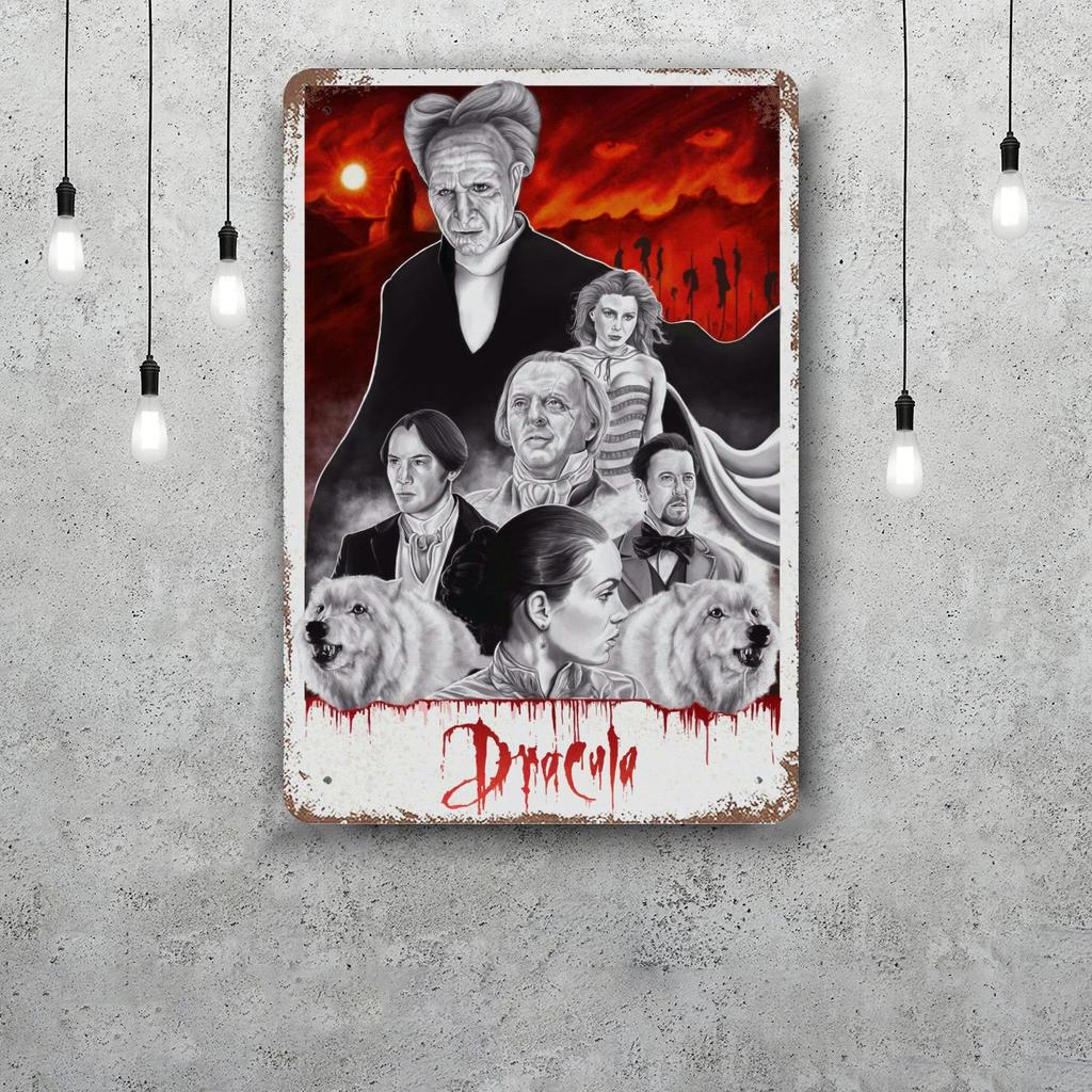 bram stokers dracula Vintage Metal Tin Signs Posters Decor Retro Metal Plaque Wall Art Decor for Garage Bar