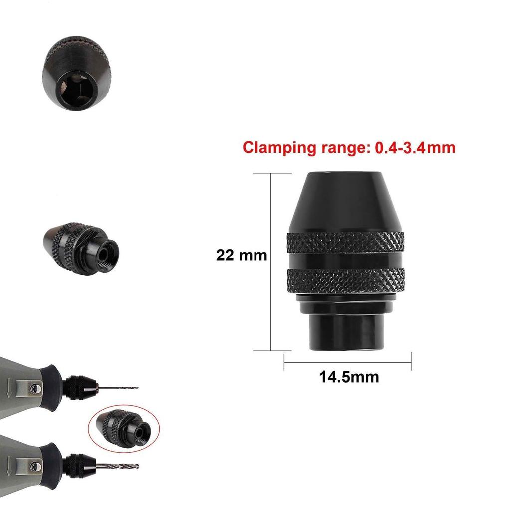 Универсальный безключевой патрон Dremel 4486 Multipro, сменный инструмент, черный, с прочным металлом