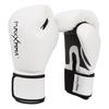MaxxMMA Боксерские дышащие перчатки для и Перчатки для тренировок ММА, Кикбоксинг, ММА, (12 унций, Белый)