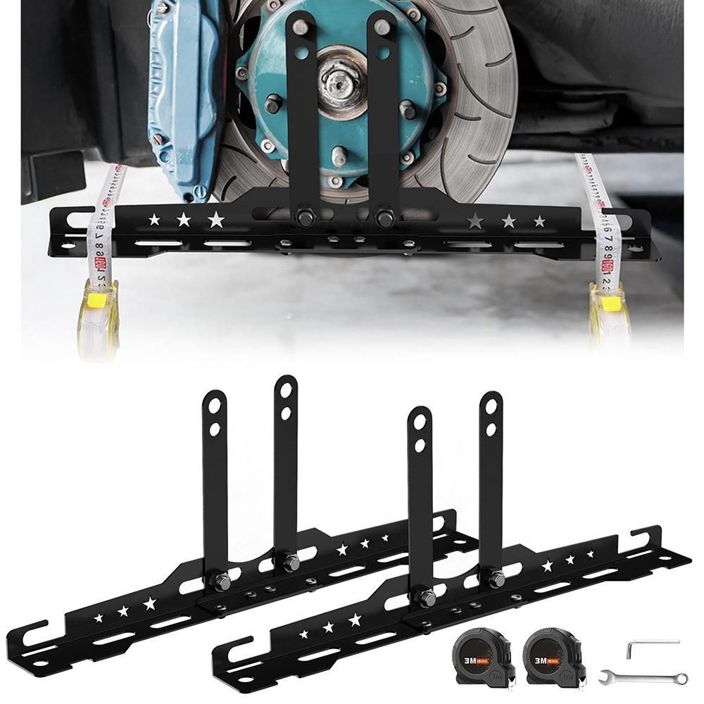 2pcs Heavy Duty Car Wheel Alignment Tool Plates Adjustable Automotive Wheel Leveling Aligner Toe Plates Wheel Balancing Supplies