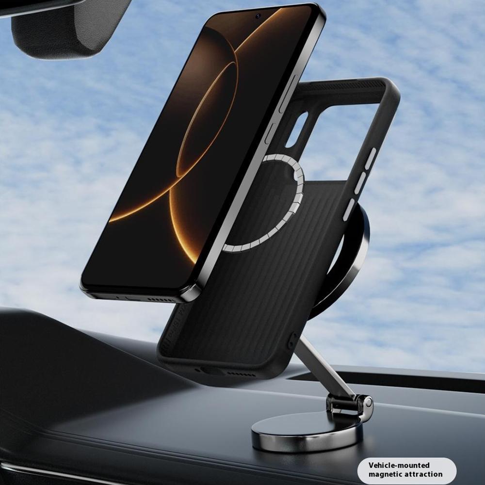 ABEEL Чехол для Xiaomi 15S Pro, совместимый с MagSafe, напечатанный ПК ТПУ Алюминиевый сплав Кожаный чехол для телефона